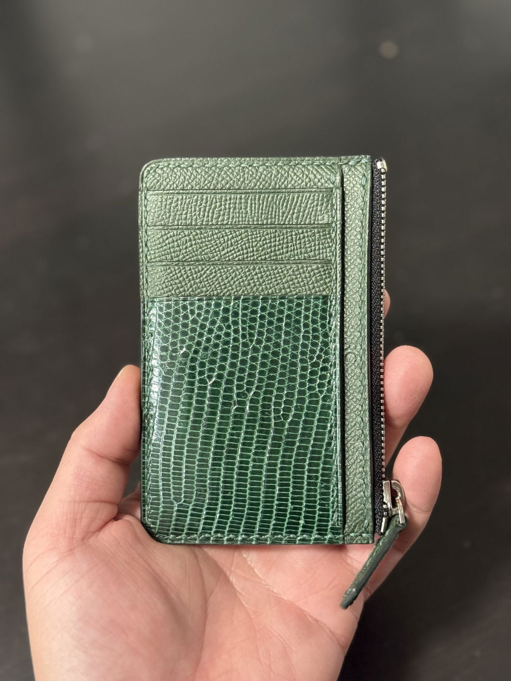 Minimalist Pueblo Leather Card Holder - Fox Design