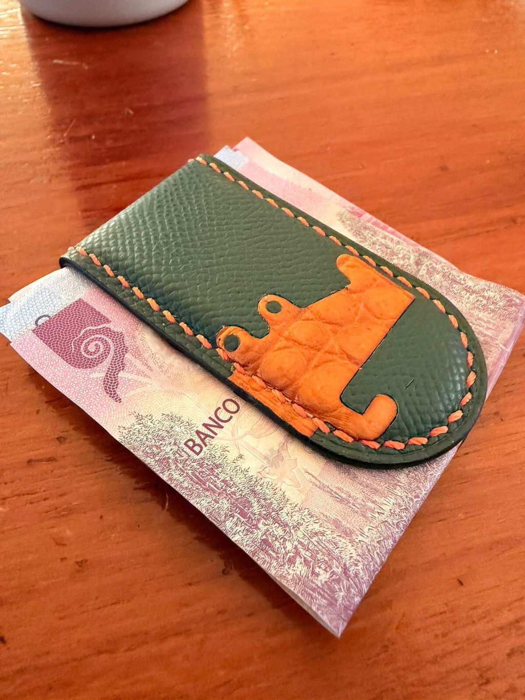 Epsom Leather Money Clip - Stupid Alligator