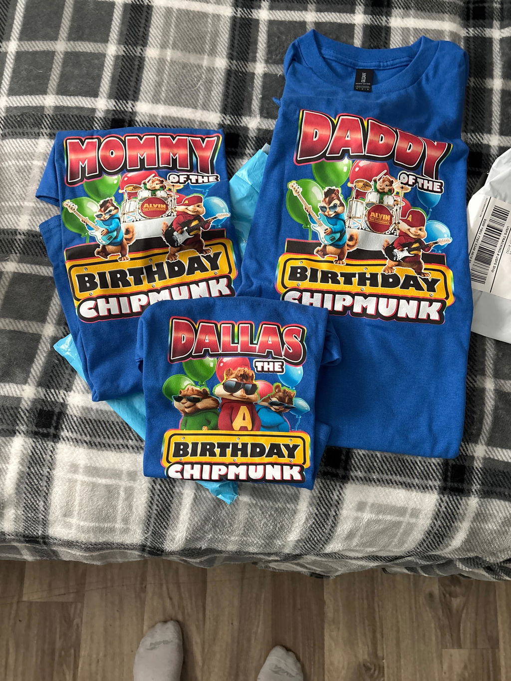 Alvin and the Chipmunks Birthday Boy Family Party Shirts, Alvin and the chipmunk's birthday shirts