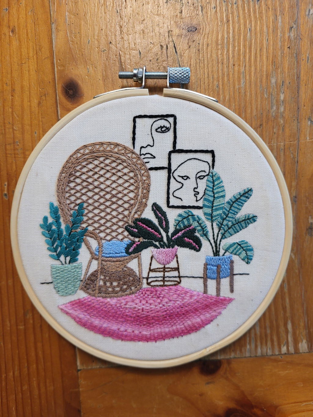 Peacock Chair Embroidery Kit