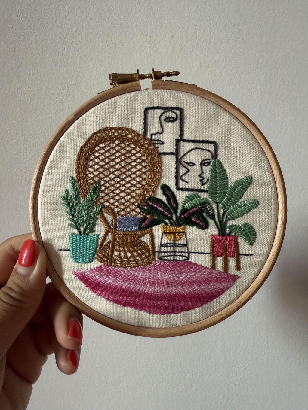 Peacock Chair Embroidery Kit