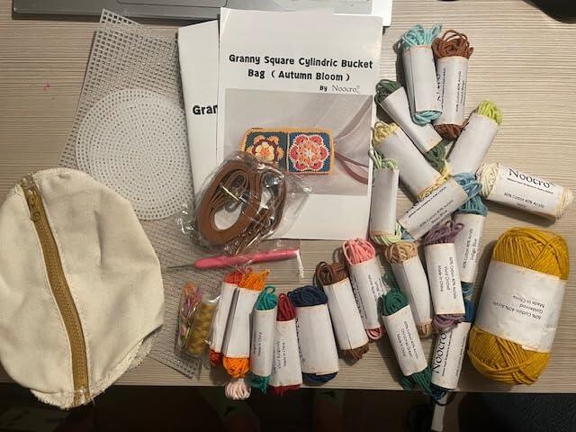 Woolique Studio Cylindrical Bucket Bag Crochet Kit - Beginner Friendly DIY Purse, Video Tutorials