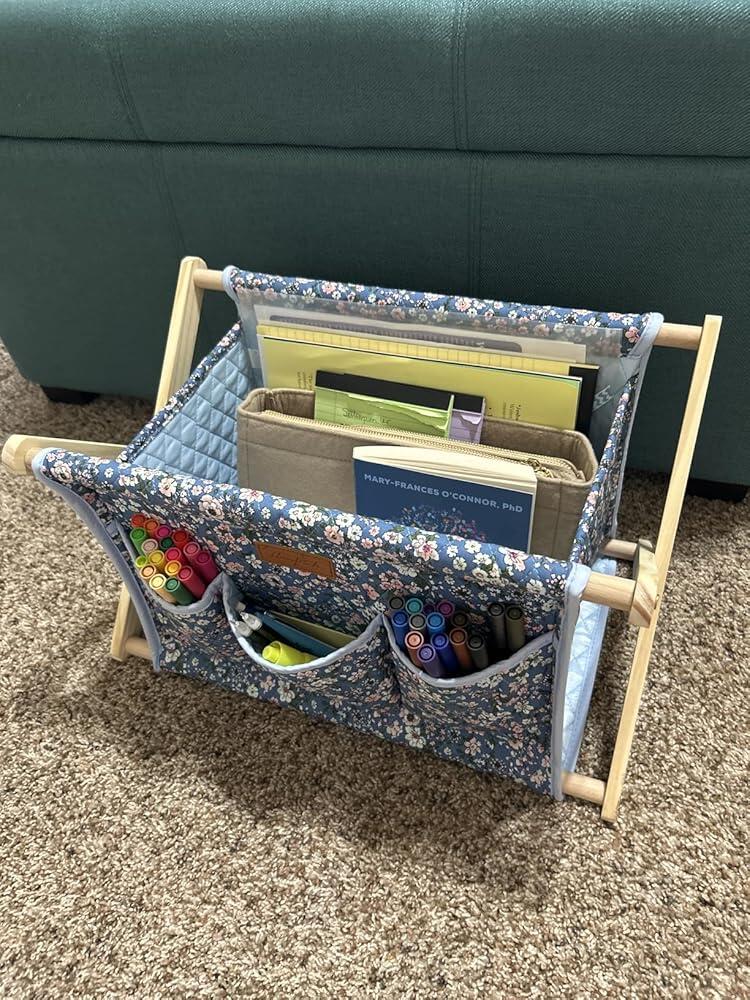 Woolique Studio Large Yarn Caddy Organizer - Craft Storage Box for Yarn & Tools