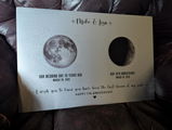 10th Anniversary Gift for Husband or Wife — Personalized Moon Phase Tin Metal Print