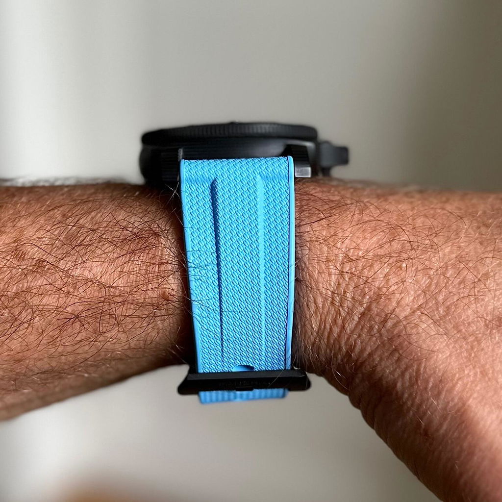 Capri Blue Vertech FKM Rubber Strap for Panerai 22mm-26mm