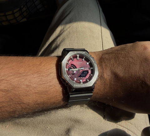 GM-2160 Burgundy Silver - Strap