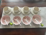 Elegant Creamy White Coffee Mug Set - 280ML Capacity