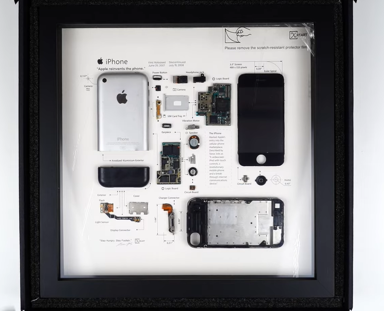 Xreart iPhone 1st Teardown Frame - Best Tech Art Gift Idea