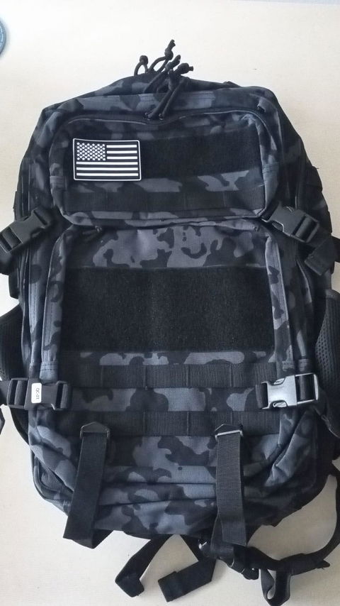 Morral Táctico Black Grey Camuflado 45 Litros