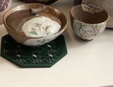Firewood Fired Hand-painted Floral Ceramic Gaiwan / Fair Cup / Tea Cup