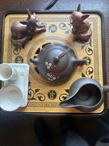 Yixing Zisha Teapot [Three Friends of Winter] (Hei Jin Sha - 160ml)