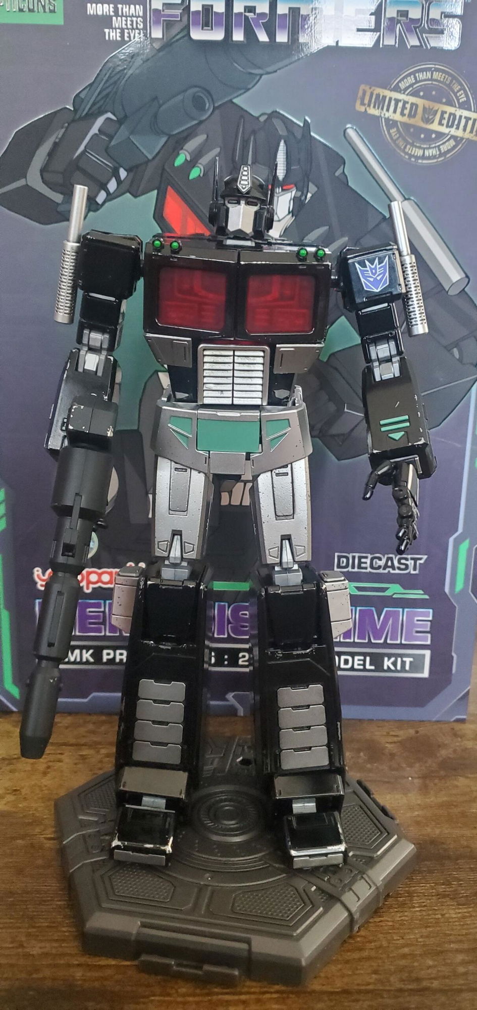Transformers G1 Nemesis Prime Collectible Toy - Diecast, LED, Weaponry
