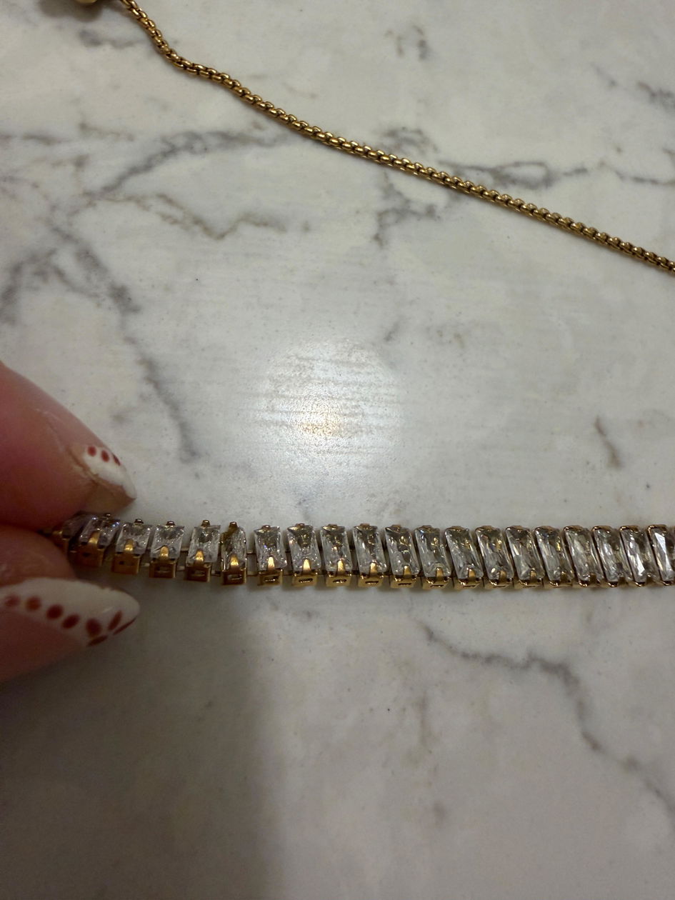 Baguette Tennis Necklace – Zaana Jewelry