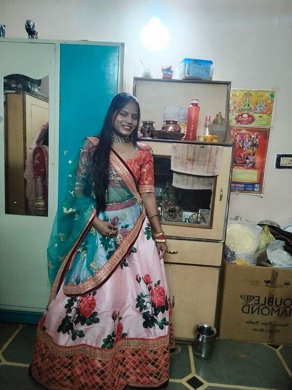 Rose-Pink Floral Print Banglori Silk Wedding Wear Lehenga Choli