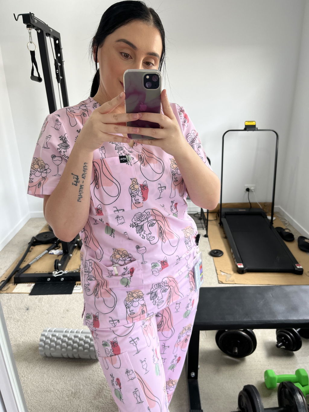 Pink Lady Scrub Set