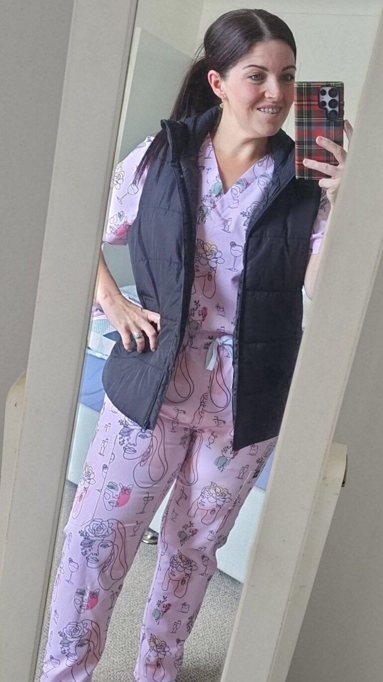 Pink Lady Scrub Set